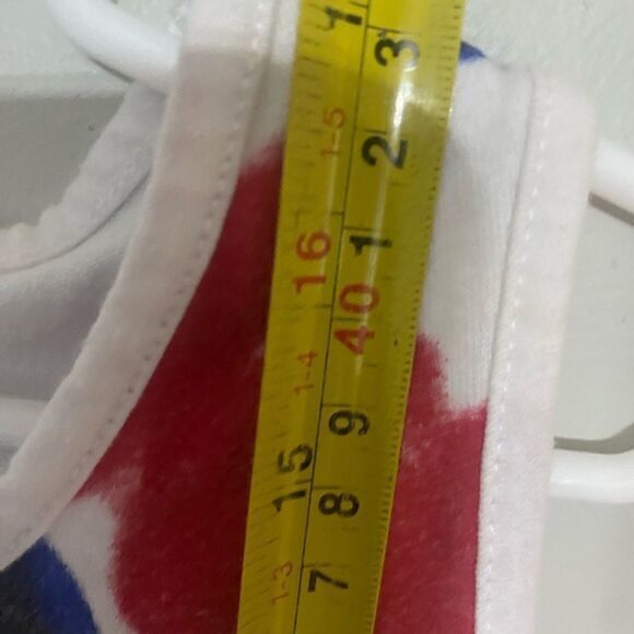 Toddler size small size 6 sleeveless, red, white and blue tank top - Picture 3 of 5